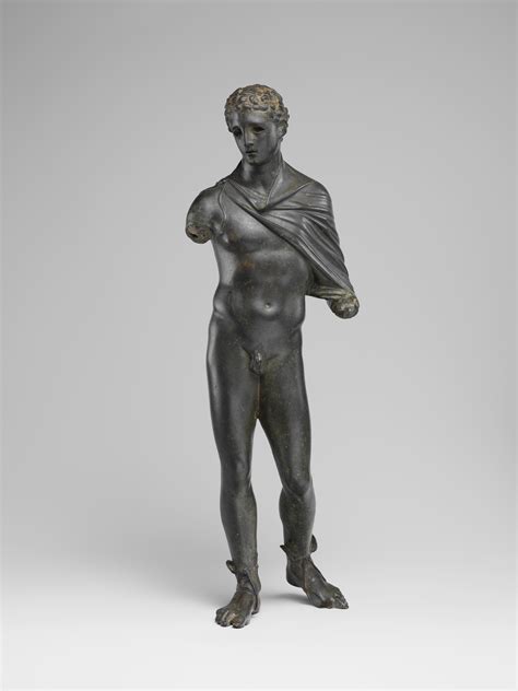 beeld hermes met lam|Bronze statuette of Hermes .